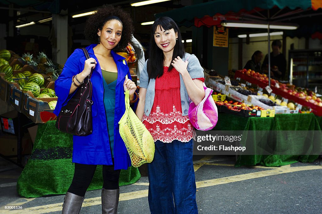 Two women shopping