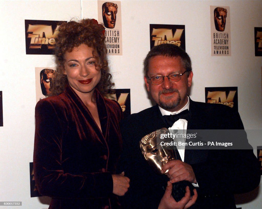 ACTRESS ALEX KINGSTON AT THE BAFTA TV AWARDS IN LONDON. EDI   (Photo by Ben Curtis - PA Images/PA Images via Getty Images)
