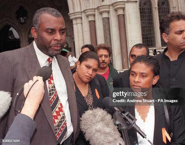 Neville and Doreen Lawrence after the judge rejected an appeal by five young men to attend the inquiry in to the murder of teenager Stephen Lawrence....