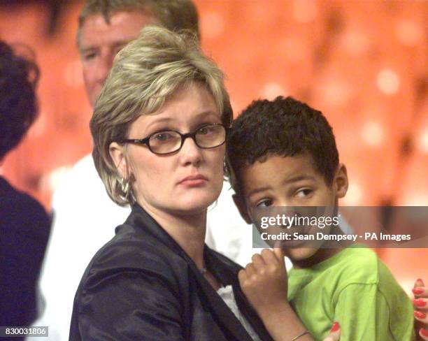Clair Ince Paul Ince's wife Clare and son Thomas look on in disbelief after Paul ...