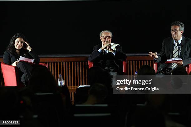 President of Occhio sul Mondo Focus 2008 Section, Gaia Morrionne, new President of the Fondazione Cinema per Roma Gian Luigi Rondi, and President of...