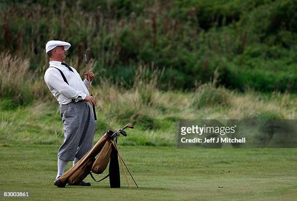 Golfers take part in the World Hickory Open Golf Championship at Craigielaw by Aberlady, East Lothian on September 25, 2008 in Edinburgh, Scotland....