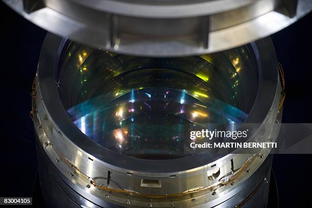 Picture of the four-metre VISTA telescope of the European Southern Observatory at the Cerro Paranal Observatory, taken on September 16, 2008 in...