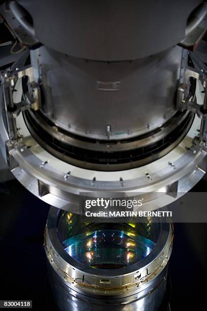 Picture of the four-metre VISTA telescope of the European Southern Observatory at the Cerro Paranal Observatory, taken on September 16, 2008 in...