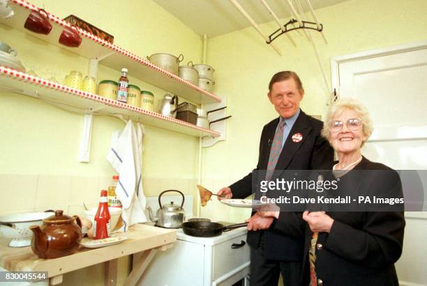 Martin Drury, Director General of the National Trust with Sheila Jones who lived in Paul McCartney's former home, 20 Forthlin Road, for 30 years...