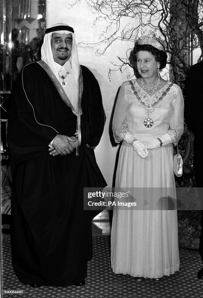 Royalty - King Fahd of Saudia Arabia Visit to Britain - London