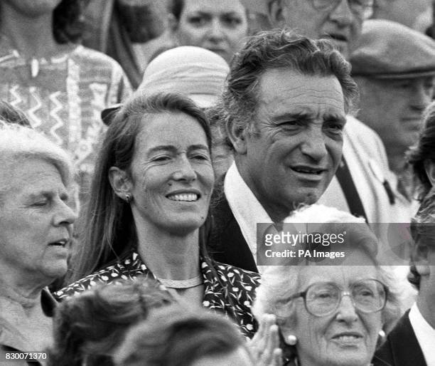 Library file 219745-1, dated 20.7.86. Mrs Susan Barrantes mother of Sarah Ferguson, Duchess of York, with her second husband, Argentinian polo player...