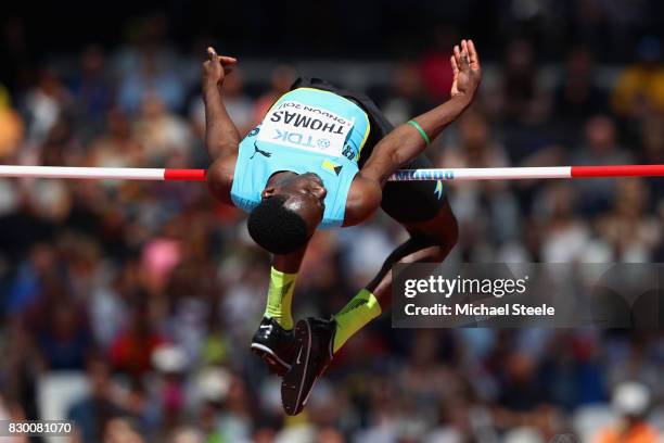 Donald Thomas of the Bahamas competes in the Men's High Jump qualification during day eight of the 16th IAAF World Athletics Championships London...