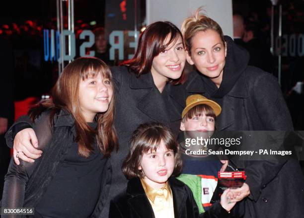 All Saints members Melanie Blatt and Natalie Appleton with guests including Natalie's daughter Rachel they were taking to the Premiere of Disney's...