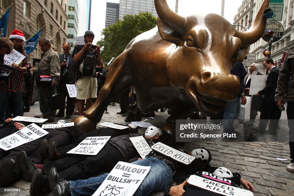 Rally At Wall Street Protests Financial Bailout