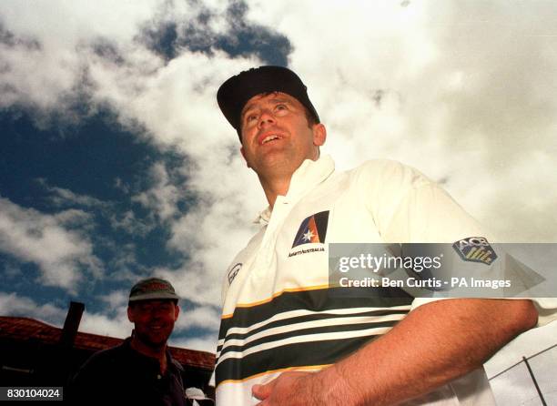 Australian cricket captain Mark Taylor, who will become only the fifth Australian to earn 100 Test caps when he plays at the Gabba in Brisbane...
