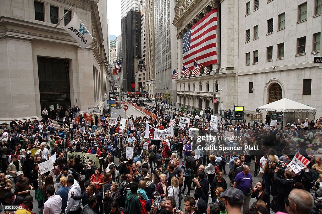 Rally At Wall Street Protests Financial Bailout