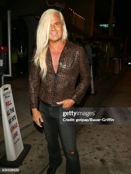 Daniel DiCriscio is seen on August 10, 2017 in Los Angeles, California.