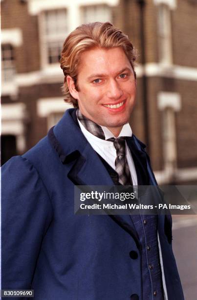 Actor Stephen Beckett takes a break from rehearsals for the pantomime 'Goldilocks and the Three Bears' at Upstream, Short Street, London. The show...