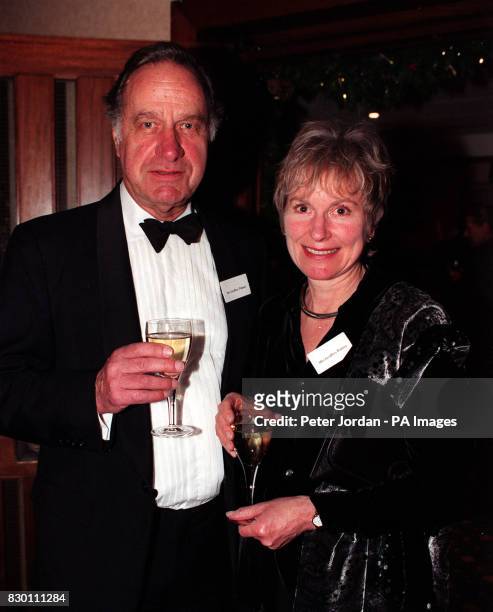 ACTOR GEOFFREY PALMER WITH HIS WIFE SALLY AT THE HOME-START ANNUAL CAROL CONCERT AT THE GUARDS CHAPEL IN LONDON, HELD IN THE PRESENCE OF HRH PRINCESS...
