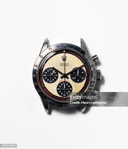 Actor Paul Newman's Rolex Daytona reference 6239 watch is photographed for Wall Street Journal on April 18, 2017 in New York City. PUBLISHED IMAGE.