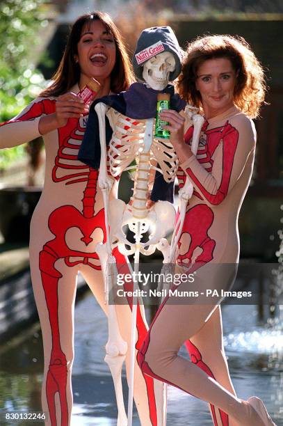 Former Coronation Street star, Beverley Callard & TV presenter Jenny Powell , at the launch of the Kellogg's Nutri-Grain Bone Zone in London, a...