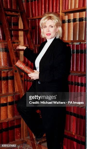 Gennifer Flowers, who had an infamous liaison with US President Bill Clinton, in a library at Oxford University, where she will warn female students...