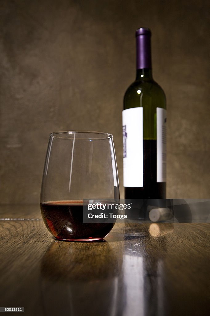 Short glass of red wine