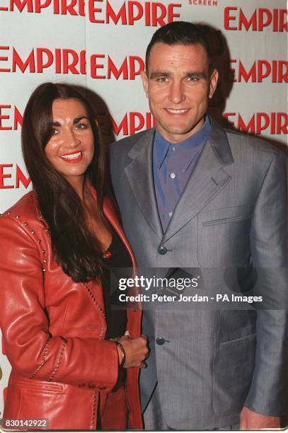 Footballer turned actor Vinnie Jones and his wife Tanya at the Empire Film Awards in London where he was awarded his third Best Debut prize, for Lock...