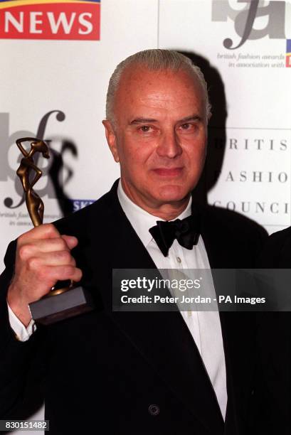 Shoe designer Manolo Blahnik at the British Fashion Awards at the Natural History Museum in London. * 8/9/02: Manolo Blahnik who is is being honoured...