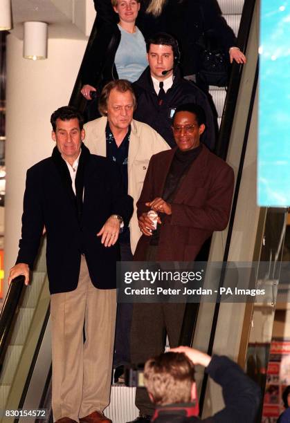 Stars of the hit 70's TV show Starsky and Hutch Paul Michael Glaser , David Soul and Antonio Fargas at the Virgin Megastore in Oxford Street, London,...