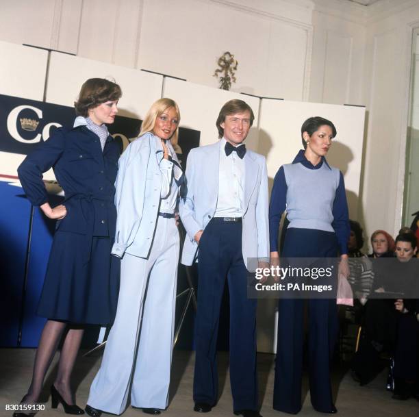 Some of the uniforms designed by Hardy Amies for the Concorde cabin crews of British Airways.