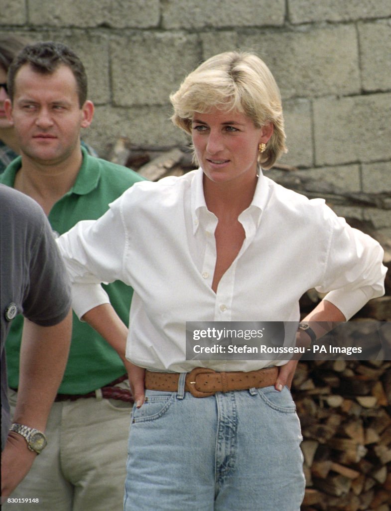 Princess Diana Visits Bosnia