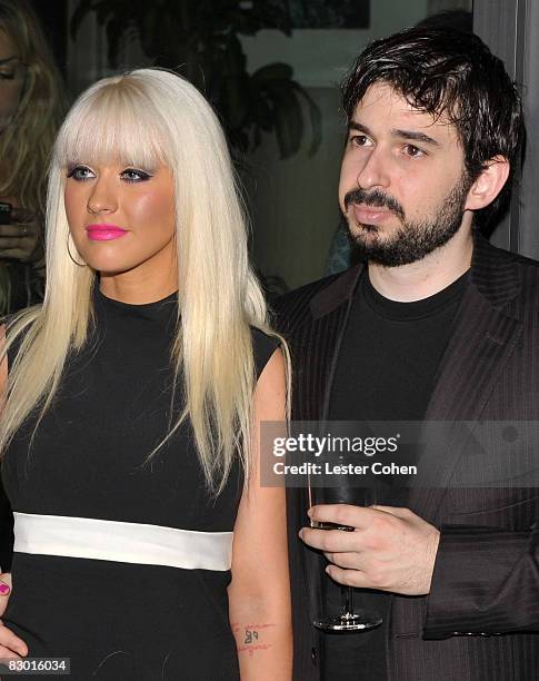 Singer Christina Aguilera and husband Jordan Bratman attends "Rock The Vote" Hosted by Christina Aguilera held at the Esquire House Hollywood Hills...