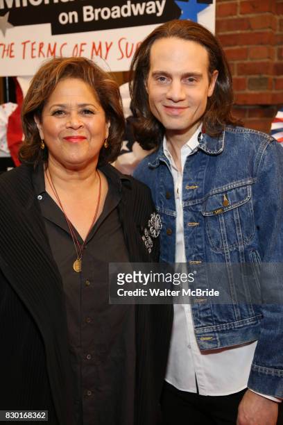 Anna Deavere Smith and Jordan Roth attend the Broadway Opening Night Performance for 'Michael Moore on Broadway' at the Belasco Theatre on August 10,...