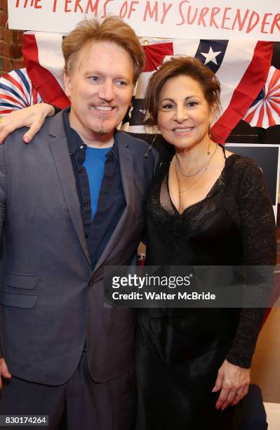Dan Finnerty and Kathy Najimy attend the Broadway Opening Night Performance for 'Michael Moore on Broadway' at the Belasco Theatre on August 10, 2017...
