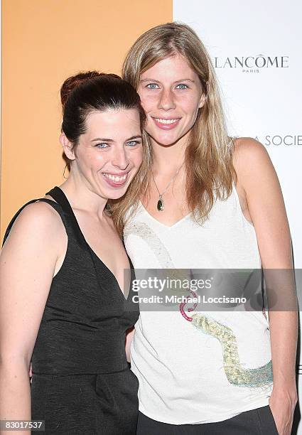 Actress Heather Matarazzo and Caroline Murphy attend a screening of "Rachel Getting Married" hosted by The Cinema Society and Lancome at the Landmark...