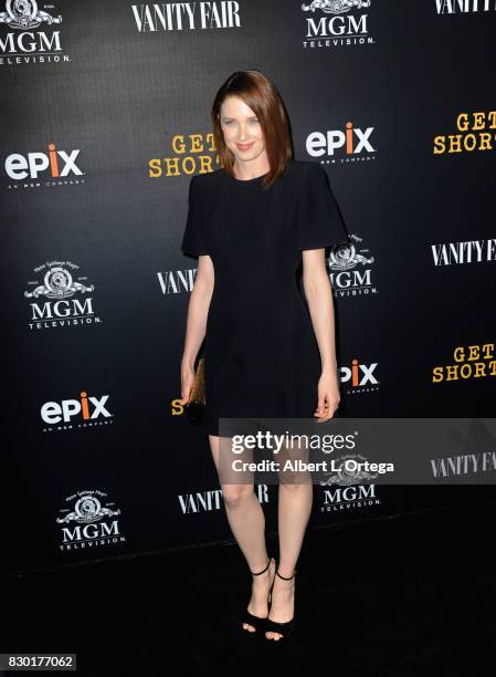 Actress Lucy Walters arrives for the Red Carpet Premiere of EPIX Original Series "Get Shorty" held at Pacfic Design Center on August 10, 2017 in West...