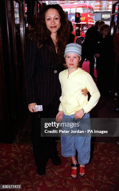 Singer Dina Carroll arrives for the first night of a re-cast 'Beauty and the Beast' musical at the Dominion Theatre in Tottenham Court Road, London.