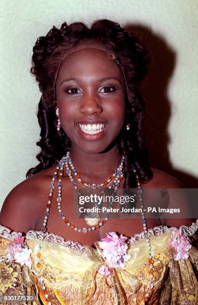 Singer Michelle Gayle, who plays 'Belle' in a re-cast 'Beauty and the Beast' musical at the Dominion Theatre in Tottenham Court Road, London.