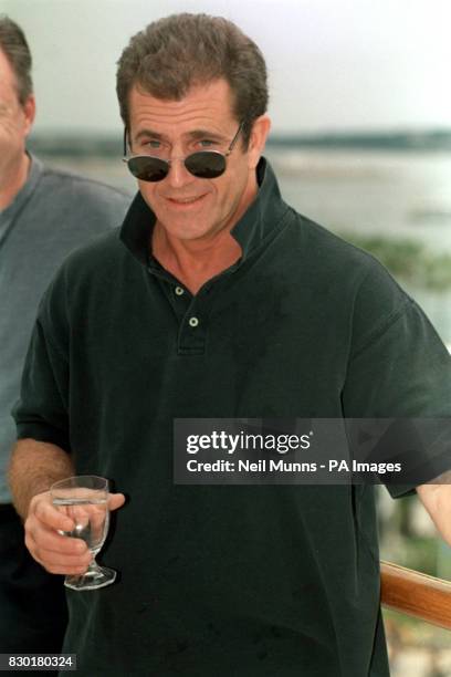 Australian actor Mel Gibson at Icon Productions in Cannes, France, after the previous night's premiere of the film 'Felicia's Journey', which is to...