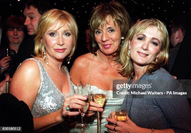 Eastenders Actress Carol Harrison with Sue Johnston and Caroline Aherne who appeared together in 'The Royle Family' attending the Whats On TV/Carlton...