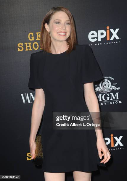 Actress Lucy Walters arrives for the Red Carpet Premiere of EPIX Original Series "Get Shorty" held at Pacfic Design Center on August 10, 2017 in West...
