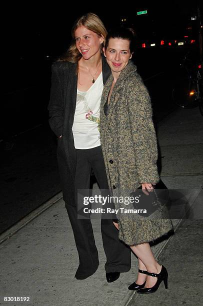 Actress Heather Matarazzo and Caroline Murphy attend the "Rachel Getting Married" screening at the Landmark Sunshine Theater on September 25, 2008 in...