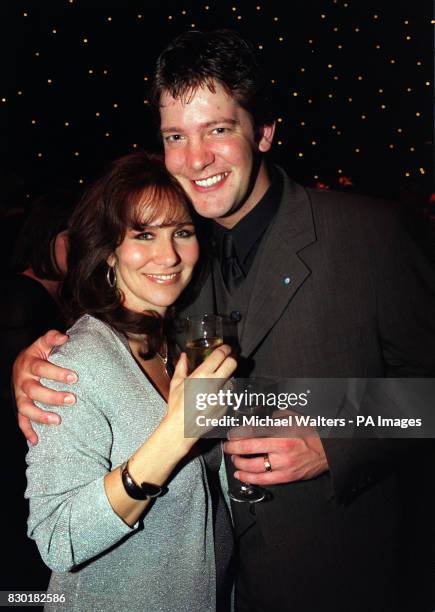Linda Lusardi and her husband, Sam Kane at the What's On TV/Carlton party following the British Soap Awards in London.