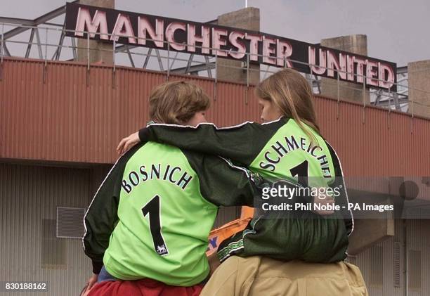 The old and the new unite at Manchester United's Old Trafford stadium to celebrate the anticipated arrival of Australian goalkeper Mark Bosnich, who...