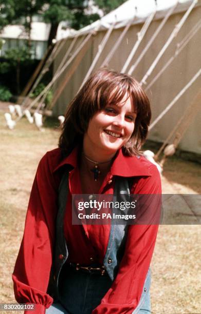 Lady Jane Wellesley, daughter of the Duke of Wellington and girlfriend of the Prince of Wales, in the garden of Apsley House, the Duke's London home.