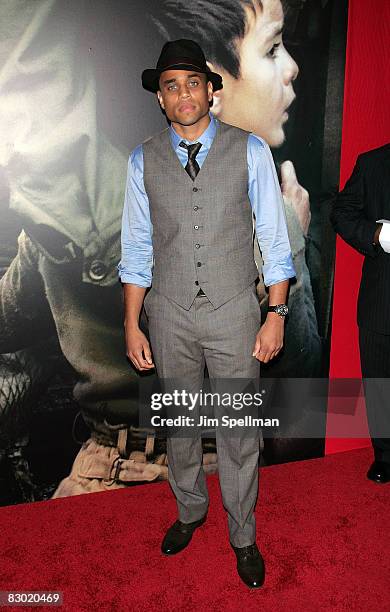 Actor Michael Ealy attends the premiere of "Miracle at St. Anna" at Ziegfeld Theatre on September 22, 2008 in New York City.