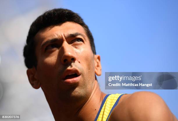 Oleksiy Kasyanov of Ukraine competes in the Men's Decathlon 100 metres during day eight of the 16th IAAF World Athletics Championships London 2017 at...