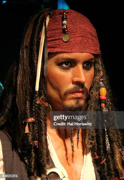 Wax sculpture of Johnny Depp as Captain Jack Sparrow