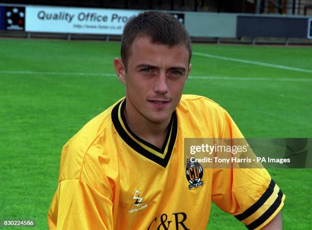 Footballer Jamie Cassidy of Cambridge United FC at The Abbey Stadium.
