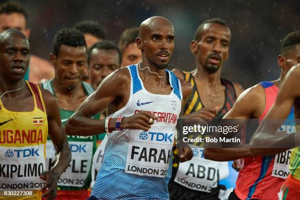 16th IAAF World Championships: Great Britain Mo Farah in action during Men's 5000M race at Olympic Stadium. London, England 8/9/2017 CREDIT: Bob...