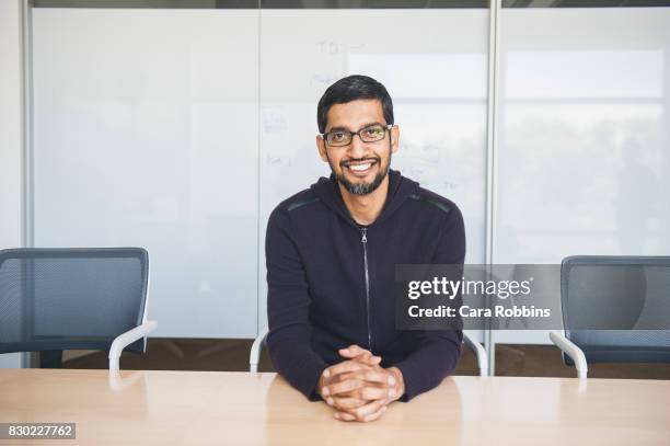 Chief executive officer of Google Inc Sundar Pichai is photographed at Google HQ for Verge Magazine on May 22, 2015 in Mountain View, California.