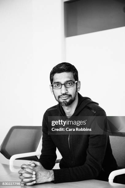 Chief executive officer of Google Inc Sundar Pichai is photographed at Google HQ for Verge Magazine on May 22, 2015 in Mountain View, California.