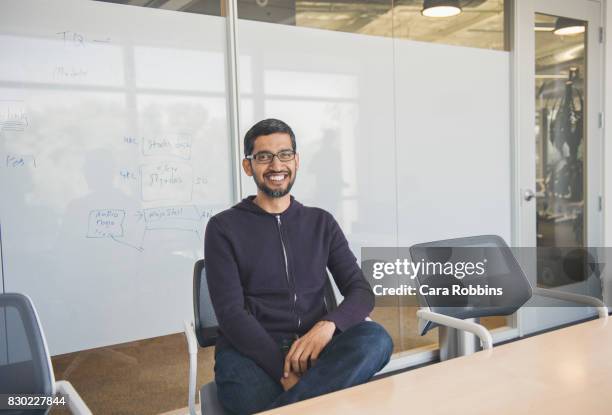 Chief executive officer of Google Inc Sundar Pichai is photographed at Google HQ for Verge Magazine on May 22, 2015 in Mountain View, California.